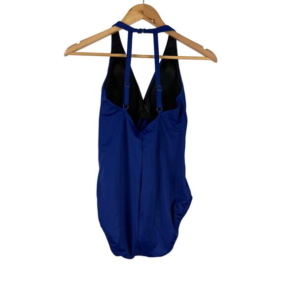 Miraclesuit NWOT Rock Solid Wrapsody One Piece Swimsuit Azul Blue Size 8 - Picture 4 of 12